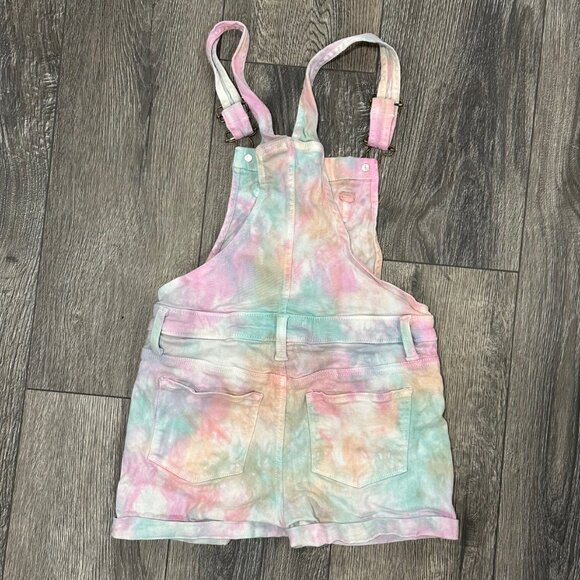 SO Brand Girl's Tie Dye Short Overalls, Size 10 - Picture 5 of 6